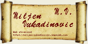 Miljen Vukadinović vizit kartica